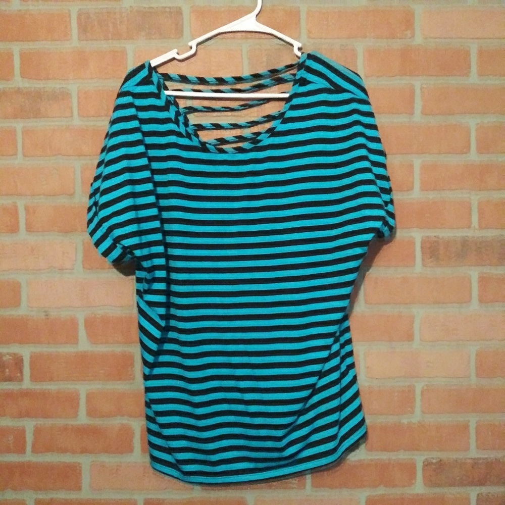 lei juniors xxl plus 90s blue stripes 1X 2X